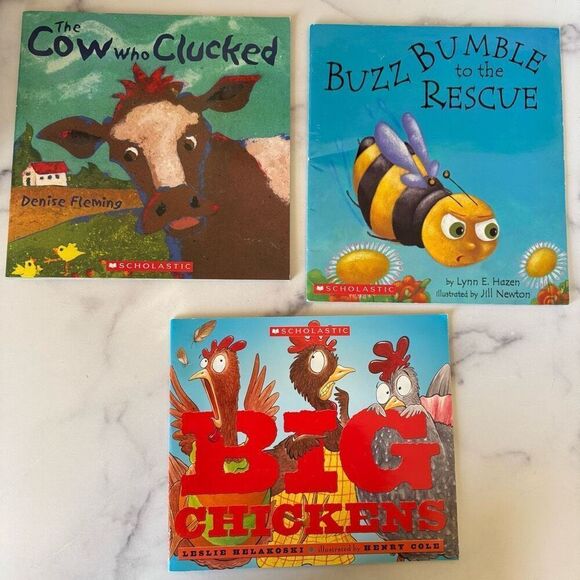 The Cow Who Clucked Big Chickens Buzz Bumblebee children’s bundle of 3 book - Picture 1 of 7